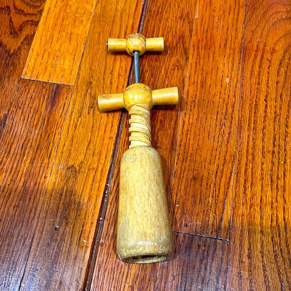 Vintage Wood Corkscrew